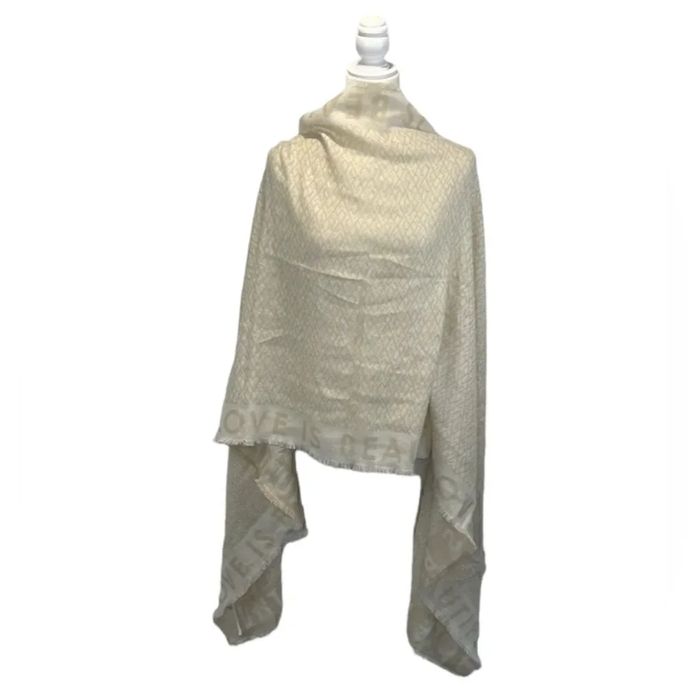 Peace Love World Love is Beautiful Oversized Scarf Shawl